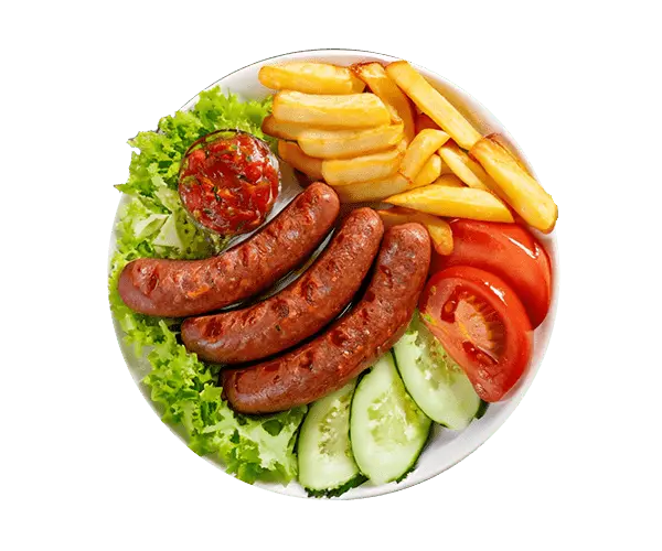 Assiettes Assiette Merguez du restaurant Babylone Kebab de 50400 Granville