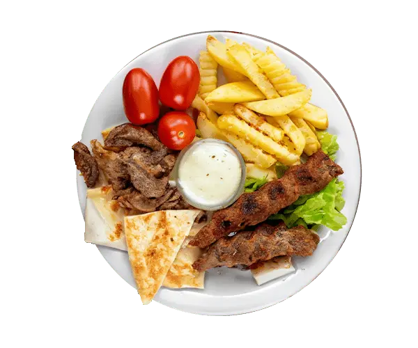 Assiettes Assiette Mixte 3 Viandes du restaurant Babylone Kebab de 50400 Granville